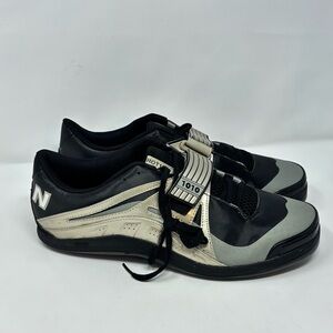 New Balance ROT1010F Rotational Throwing Shoes Black Silver Track Men Sz 11 Wide